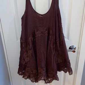 Free People Voile and Lace Trapeze Slip
